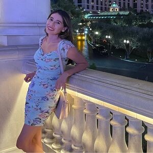 Windsor Light Green Floral Mini Dress